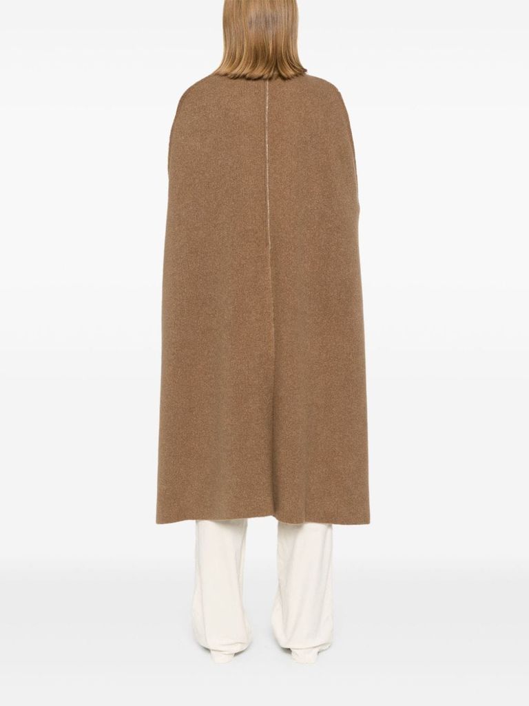 【stella-mccartney】Mantella in lana vergine e cashmere Mantella in lana con catena