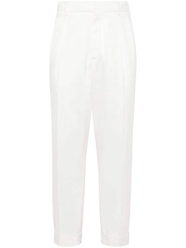 Cotton pleated trousers