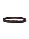 Woven calf leather belt