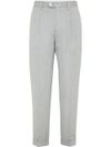 Wool and cotton trousers with cuffs