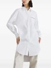 brunello cucinelli - Long cotton shirt with Monili detail - 2