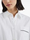 brunello cucinelli - Long cotton shirt with Monili detail - 3