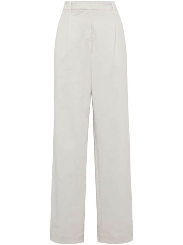 Wide-leg cotton pants