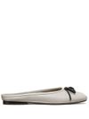 Leather ballet flats with bow