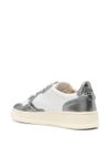 autry - White and silver calf leather 'Medalist' sneakers - 1