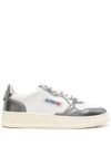 autry - White and silver calf leather 'Medalist' sneakers