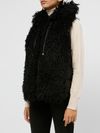 Padded vest with fur