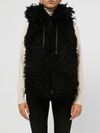 Gilet imbottito con pelliccia