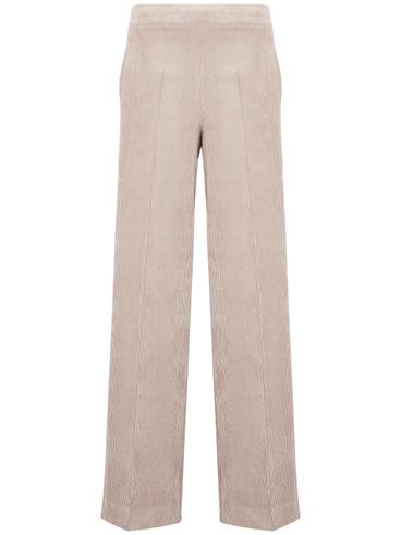 High-waisted wide-leg pants