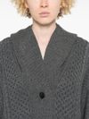 Wool cardigan with lurex details