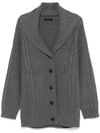 Cardigan in lana con dettagli lurex