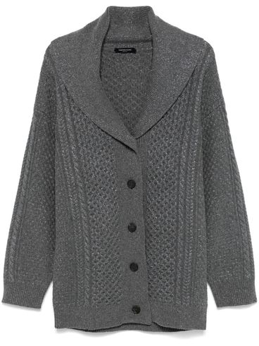 Cardigan in lana con dettagli lurex