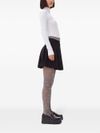 ganni - Pleated mini skirt with logo - 1