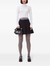 ganni - Pleated mini skirt with logo - 4