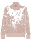 Wool sweater with sequins