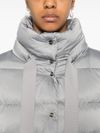 Short quilted puffer jacket with high collar