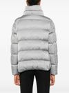 Short quilted puffer jacket with high collar