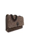 Borsa a spalla Kensington grande in camoscio