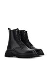 hogan - Calf leather lace-up combat boots - 4