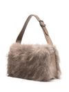 Mini Bond shoulder bag with fur