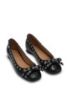 Ballet flats with eyelets and bow