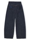 Wide-leg cotton jeans