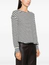 Striped cotton and cashmere sweater