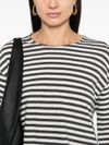 Striped cotton and cashmere sweater