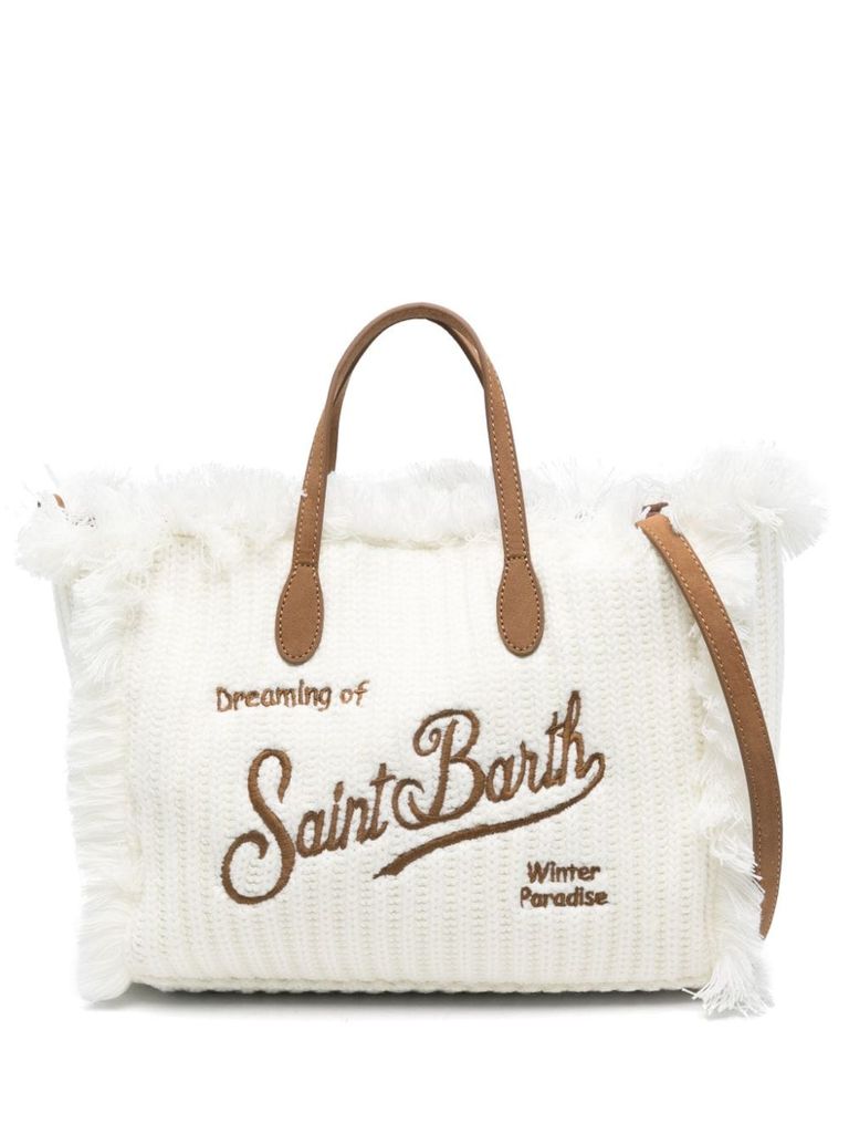 Shop Mc2 Saint Barth Colette Bag With Shoulder Strap In White