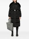 Bruneaux long puffer coat with belt