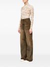 Light-washed wide-leg cotton jeans