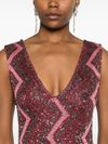 missoni - Long zigzag pattern lurex dress - 1