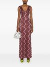 missoni - Long zigzag pattern lurex dress - 2