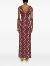 missoni - Long zigzag pattern lurex dress - 3