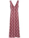 missoni - Long zigzag pattern lurex dress