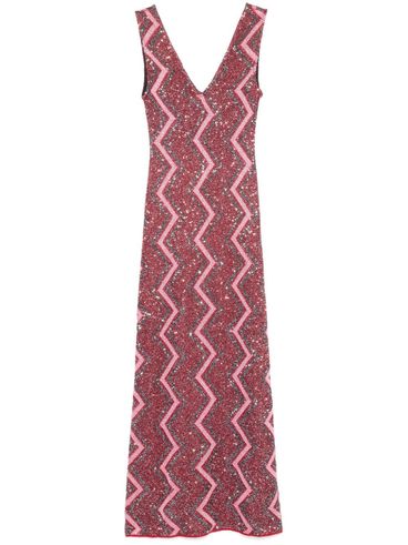 MISSONI - Long zigzag pattern lurex dress