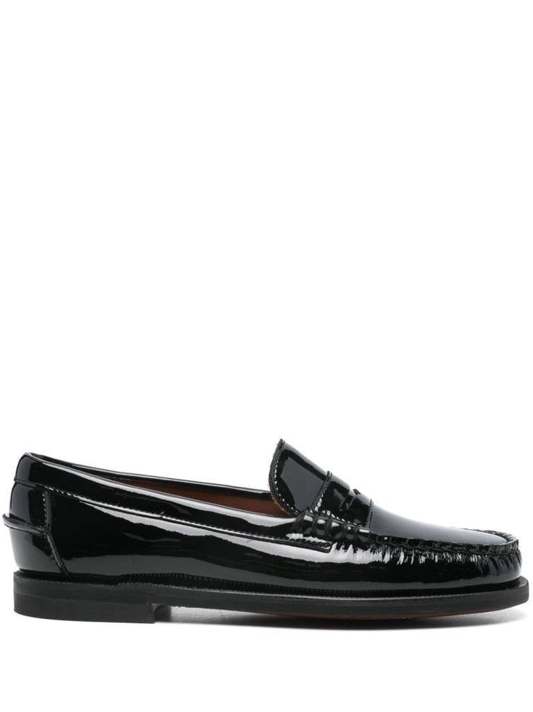 Shop Sebago Classic Dan Loafers In Patent Leather In Black