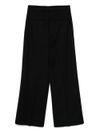 Wide-leg wool pants