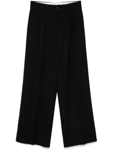 Wide-leg wool pants