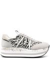 Sneakers Beth 6952 in pelle con motivo zebrato