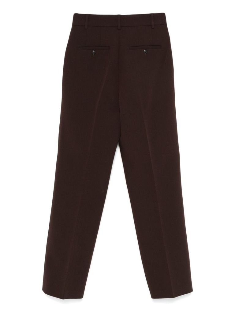 Shop Seventy Pleated Pants In Brown