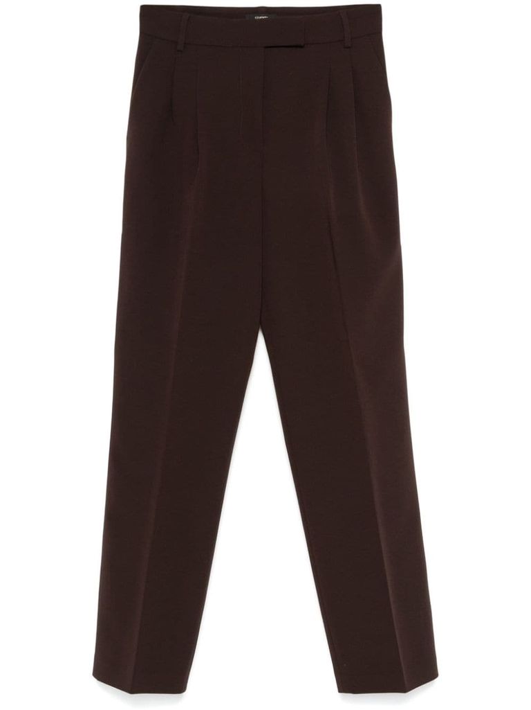 Shop Seventy Pleated Pants In Brown