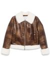 stand studio - Lorelle jacket in faux leather with fur