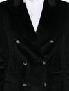 Black double-breasted cotton Parigi blazer