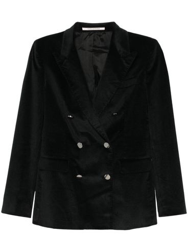 TAGLIATORE - Blazer Parigi in cotone nero doppiopetto