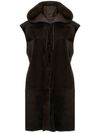 Long Laurie sleeveless reversible coat