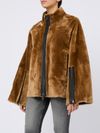 Short Meadow fur in wool with zip