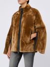 Short Meadow fur in wool with zip