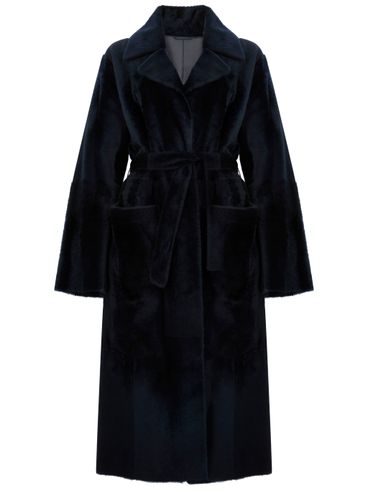 THE DOA - Long Tatum fur in wool with belt.