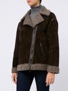 leather authority - Dale jacket in suede with fur - 1